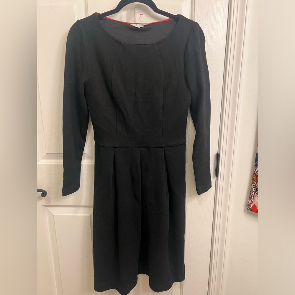 Boden black dress with pockets 8L